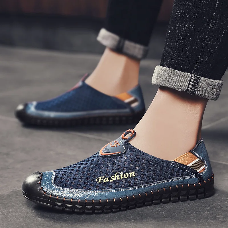 Men Mesh Casual Shoes Thick-soled Loafers 2021 New Summer Outdoor  Lightweight Climbing Shoes Seaside Wading Shoes Men - AliExpress Shoes