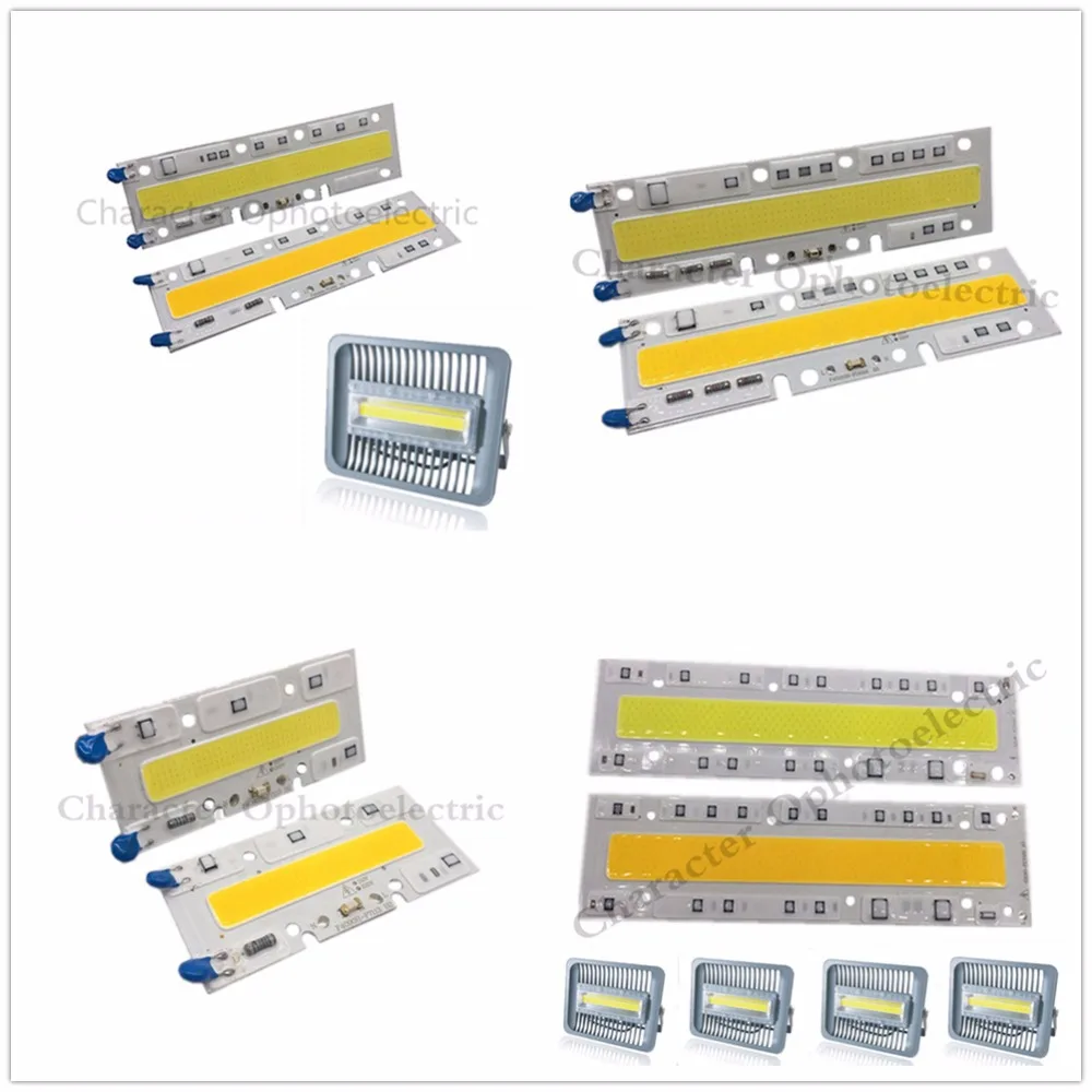 Светодиодный лампа COB высокой мощности 30 Вт 50 70 100 150W 220V Вход IP65 умная ИС