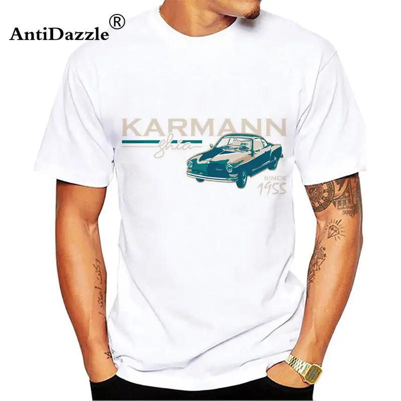 T-Shirt 2018 Fashion Men O neck Tops Tees Karmann Ghia Classic Car Retro Surfer Bug Printed t shirts Cool T shirt |