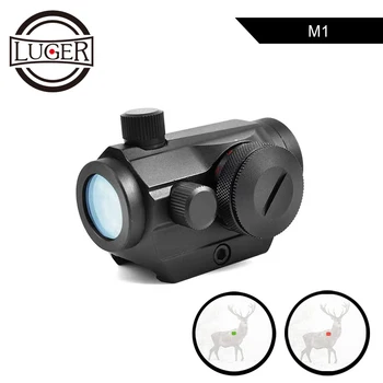 

LUGER Hunting Rifle Scope Red Green Dot Airsoft Tactical Holographic Optical Aiming Sight Scope 20mm Rail Air Gun Riflescopes