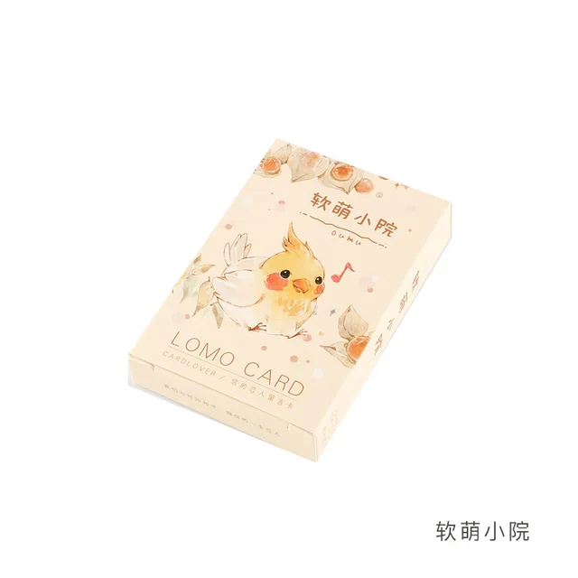 28 Sheets Set Cute Bird And Rabbit Lomo Card Mini Postcard Diy Cartoon Animals Greeting Card Birthday Gift Card Business Cards Aliexpress