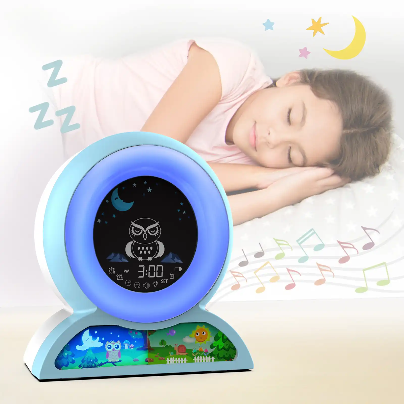 Voor Kinderen, Kinderen Slapen Trainer Voor Peuters, Kid Klok Met Dual Alarmen, Nachtlampje, dutje Timer, Geluid Machine|Alarm Clocks| - AliExpress