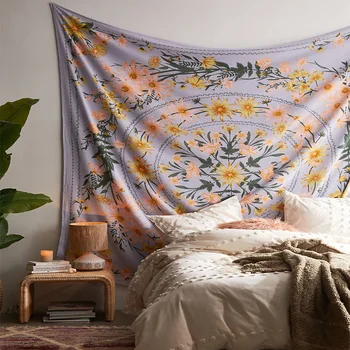 

Plant Nordic Bedroom Tree Tapestry Flower Modern Psychedelic Aesthetic Wall Aesthetic Hanging Wandteppich Home Textile BY50TA