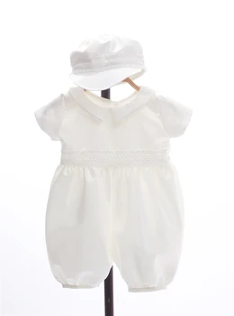 

Boys Christening Outfits Boys Dress Suit Infant Wedding Romper Gentleman Hats Baptism Baby Boy Clothes Set
