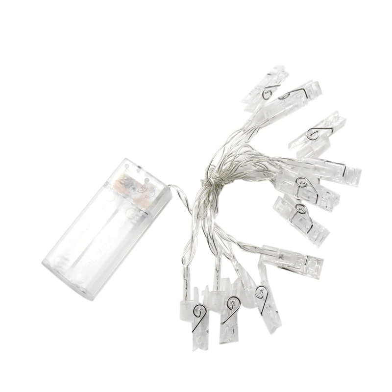New-LED Garland Card Photo Clip Led String Fairy Lights Battery Operated Christmas Garlands Wedding Valentines Decoration