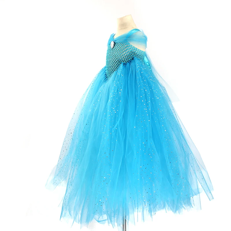 Glittery Hot Pink Tulle Girls Party Tutu Dress Princess Stunning Ball Gown Dress for Children Wedding Pageant Birthday Costume (20)