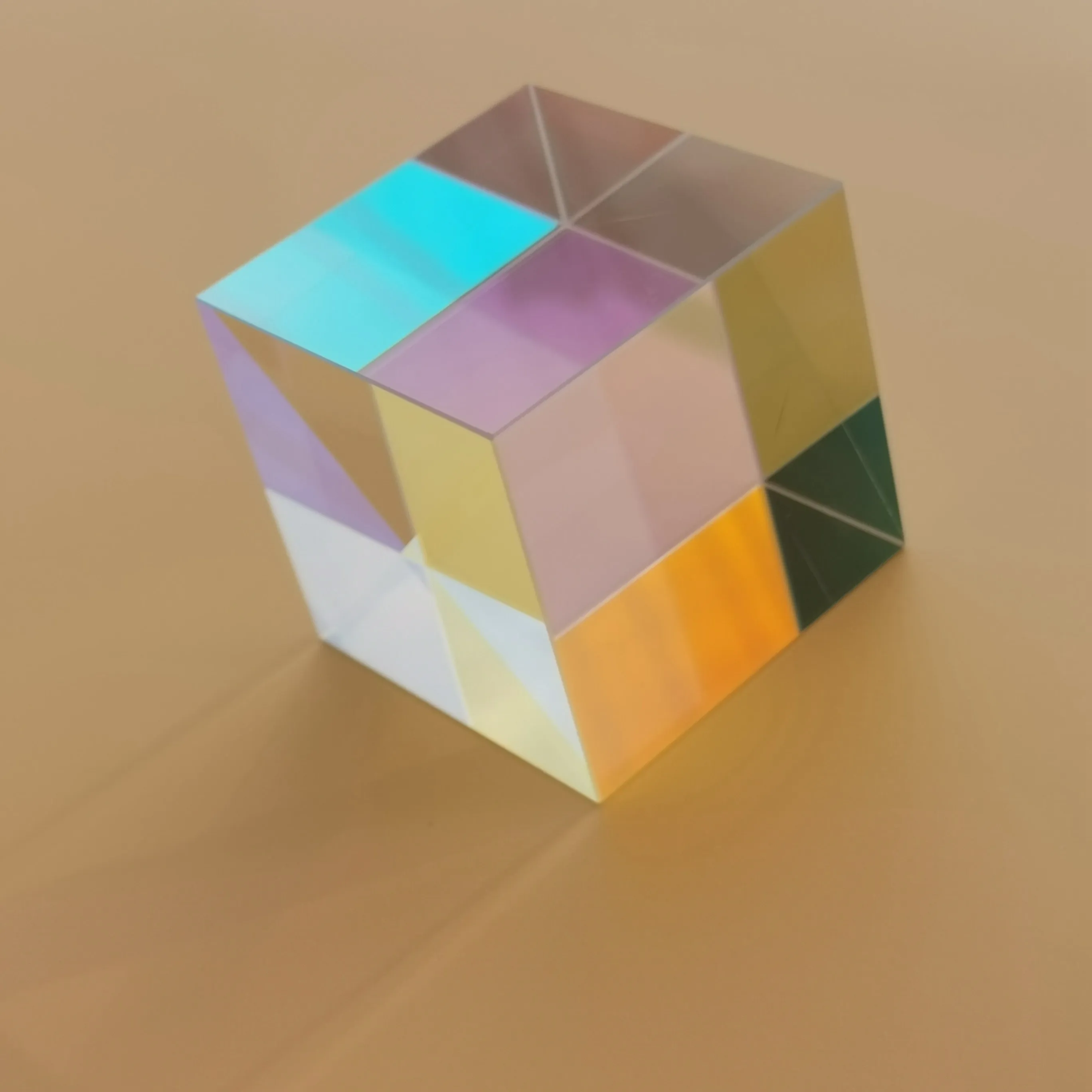 

50*50*50mm Color Prism Six Bright Large Light Cube Creative Gifts Optical Experiments for Children Science