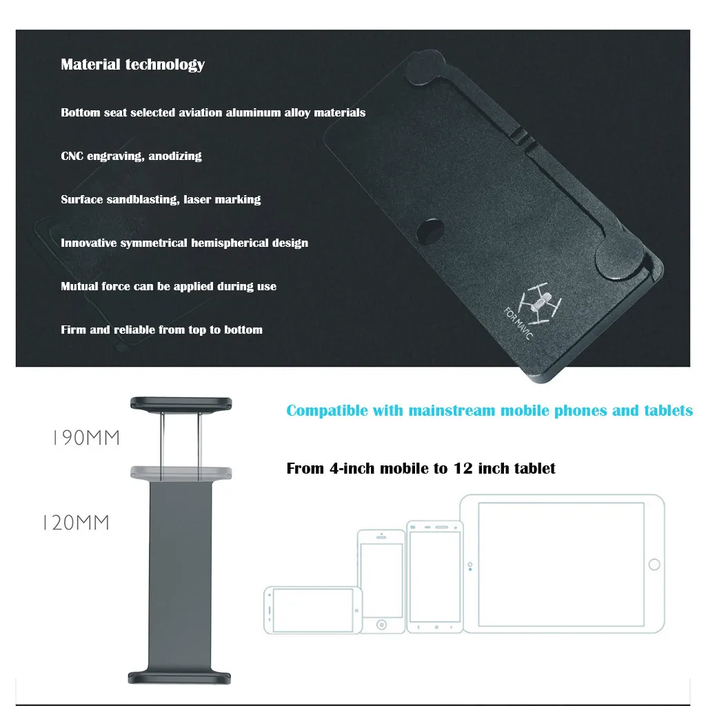 for DJI MAVIC MINI RC FPV Tablet Extension Bracket Mount 360 degrees Rotation Holder Professional Smart Drone Remote Control #B