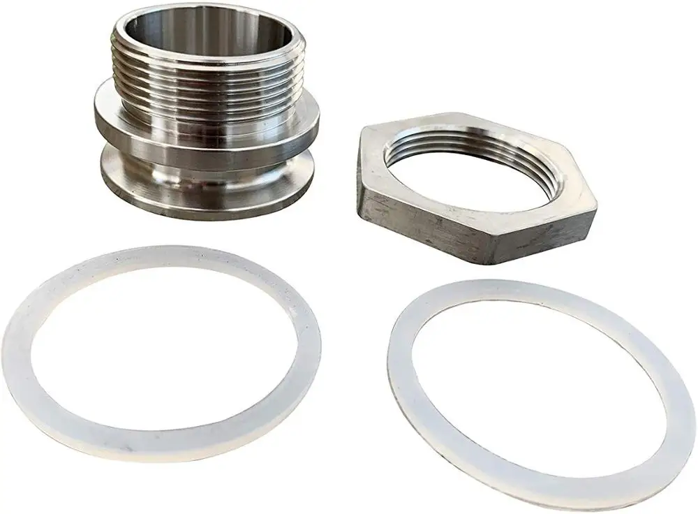 Bulkhead Compression Fitting 1.5” TC homebrew Weldless Bulkehad 304 Stainless Steel Homebrew Kettle Bulkhead