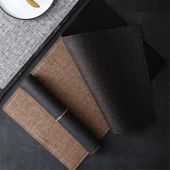 

Leather Waterproof And Oil-Proof Western Placemat Kitchen Table Insulation Non-Slip Placemat Square Table Mat