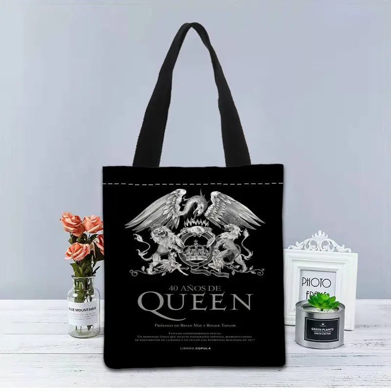 card wallet New Custom Queen printed Handbag canvas tote bags shopping travel Casual Useful Shoulder Bag women bag  Totes