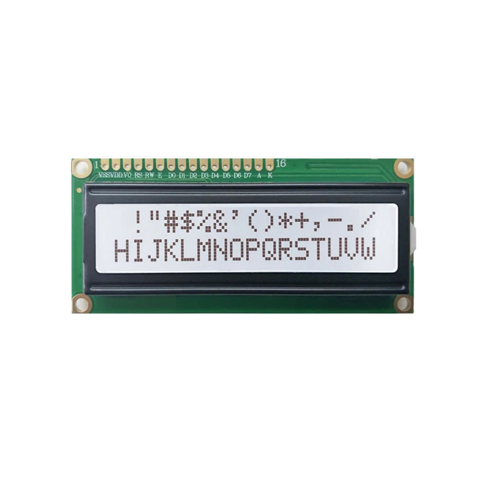 16x2 Character LCD Display Module with I2C Interface – Blue/Yellow Green Screen