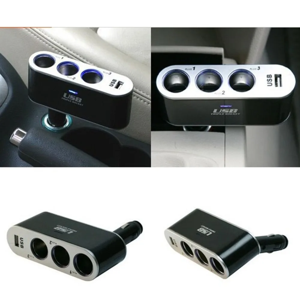 Автомобильный Usb прикуриватель один для трех Usb автомобильный прикуриватель интегрированный 1 отверстие до 3 отверстия мульти-конвертер с отверстиями