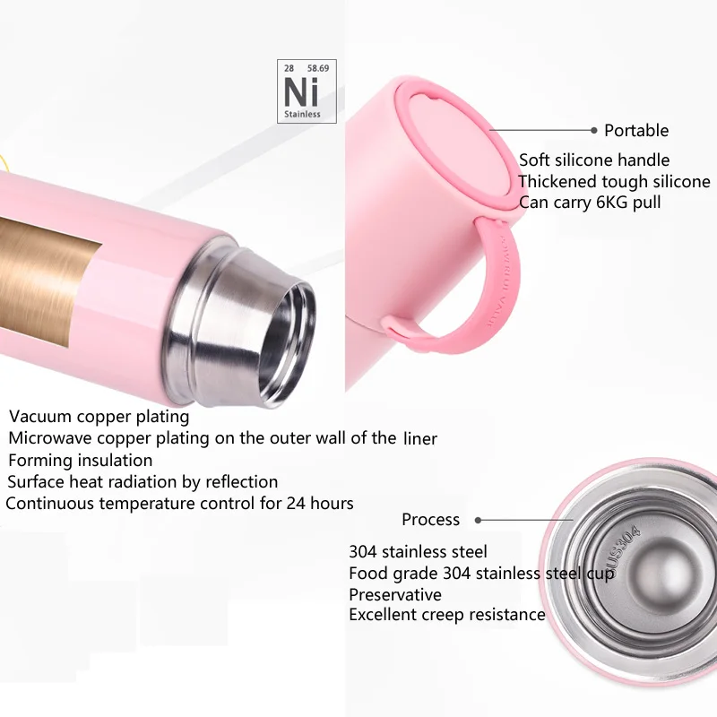 2019New Explosion большая емкость вакуумная колба для мужчин и женщин из нержавеющей стали Вакуумная Студенческая чашка креативная портативная чашка