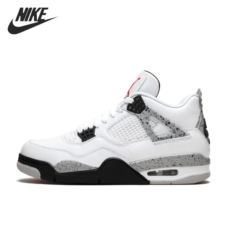 cicatriz División grabadora Nike Air Jordan 4 zapatos de baloncesto para hombres criados zapatillas de  deporte al aire libre Cool gris zapatos 408452| | - AliExpress