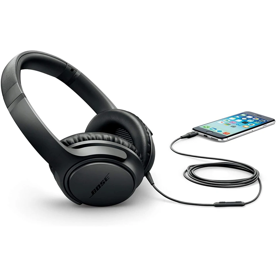 Bose SoundTrue Around ear Headphones II 3 5mm Wired Bass Headset Game Sport Earphone Inline Remote with Mic for IPod iPhone iPad