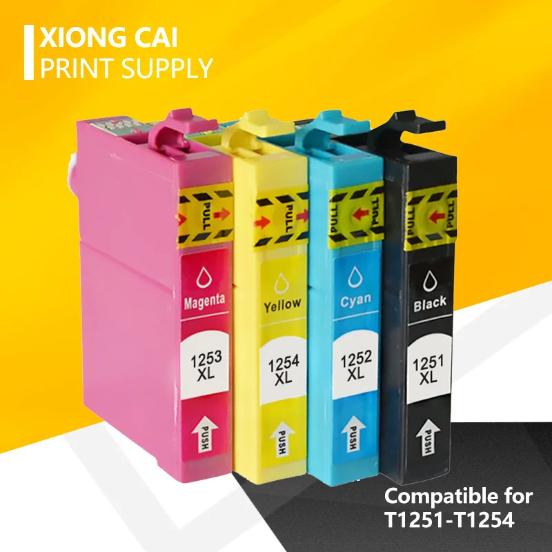 

Совместимость T1251 T1252 T1253 T1254 чернильный картридж для Epson Stylus NX125/NX127/NX130/NX230/NX420/NX530/NX625 Workforce320/323