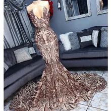 Роскошное длинное платье для выпускного вечера в африканском стиле г. Новинка, кружевное платье русалки с блестками цвета шампанского, черное платье для выпускного вечера для девочек Vestido de festa, на заказ, 2K20