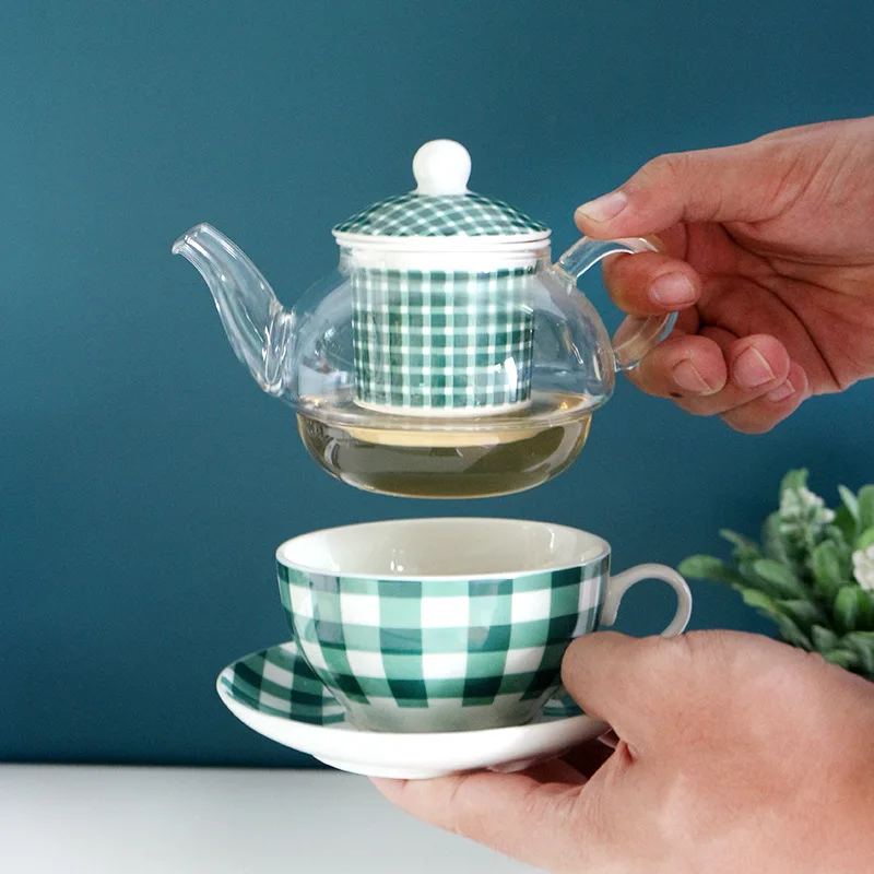 porcelana, en caja de regalo Juego de tetera y platillo Tea for one 