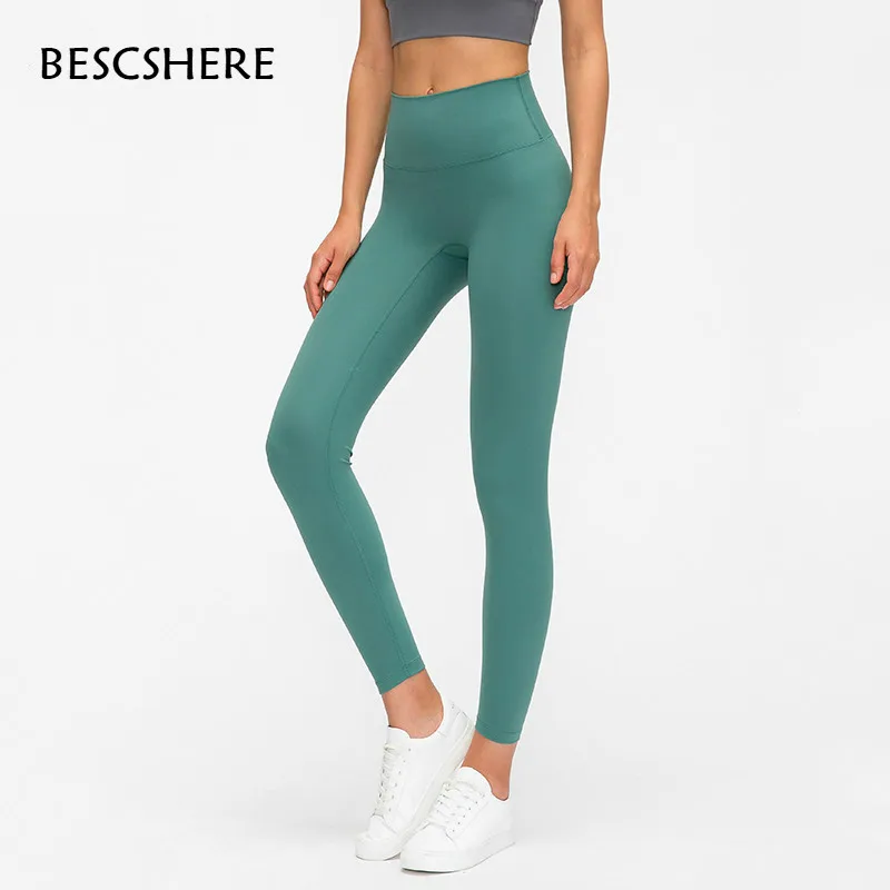 

BESCSHERE Classical 3.0 Version Soft Naked-feel Workout Gym Yoga Tights Women Squatproof High Waist Fitness Sport Leggings XS-L