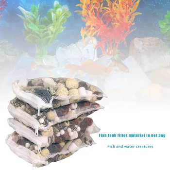 

Newly 12-in-1 Aquarium Filter Media Material Bio Ball Fish Tank Medium Aquarium Accessories with Net Bag TE889