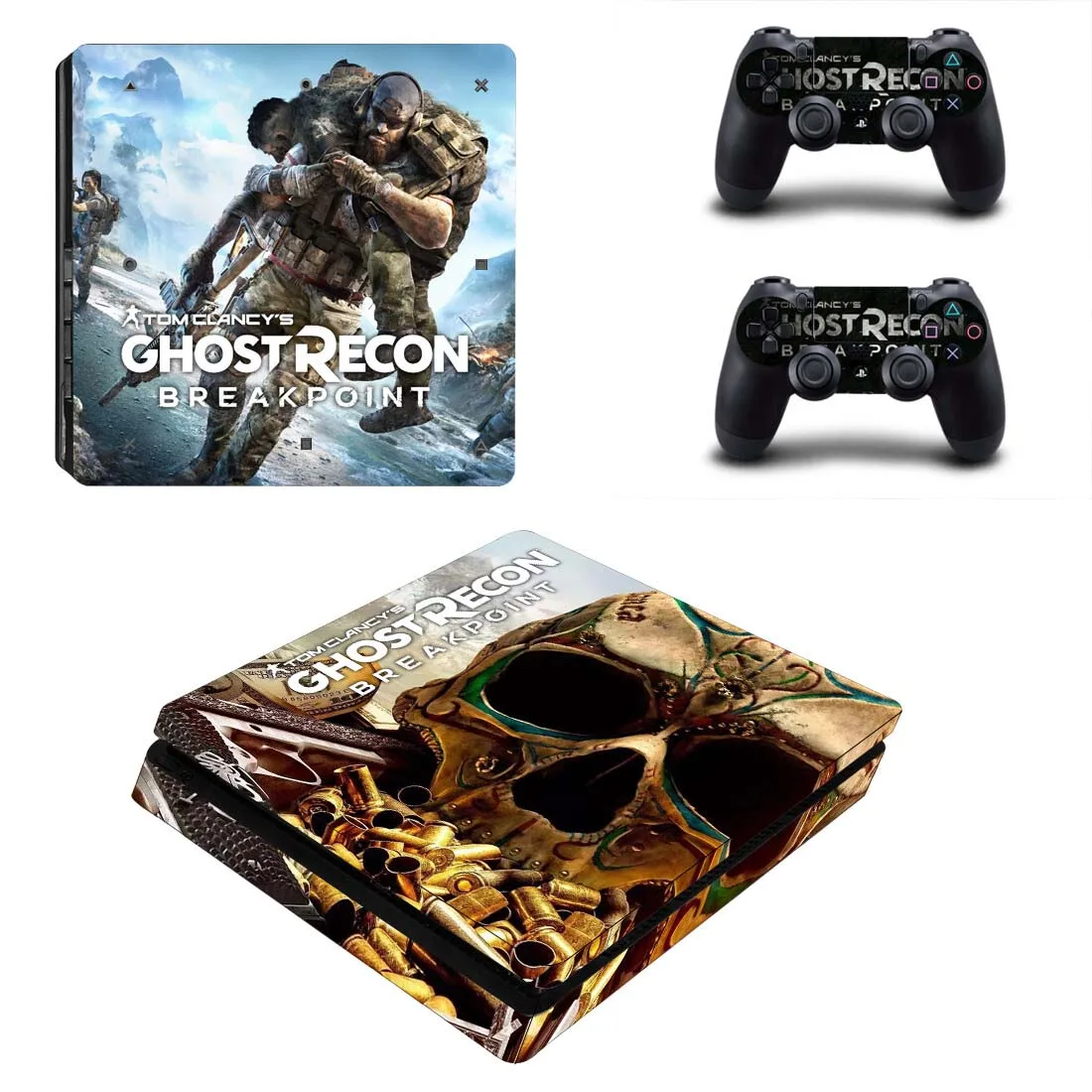 PS4 тонкие наклейки Tom Clancy's Ghost Recon: поломка PS 4 тонкий стикер кожи для playstation 4 тонкая консоль и контроллер