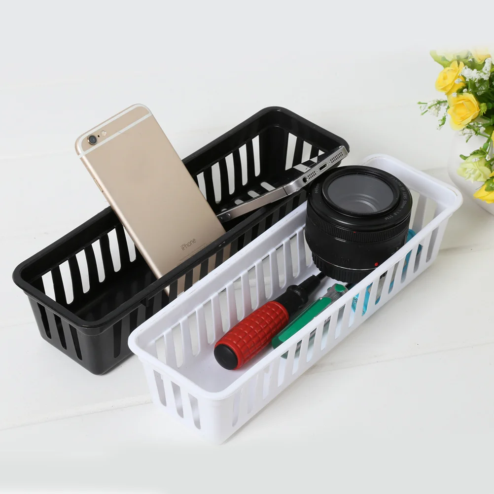 6pcs Plastic Rectangular Chopsticks Basket Storage Trays Hollow Out