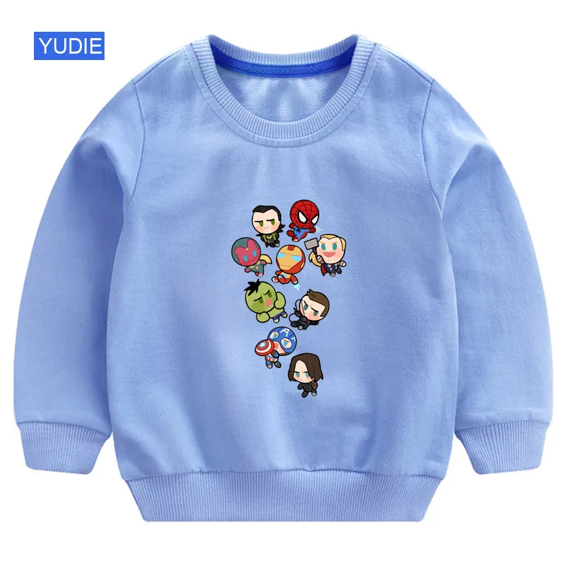 

2019 autumn children boys sweatshirts Baby Girls Cotton superman Kids Long Sleeve Sweatshirts Toddler Sportswear white red 2T