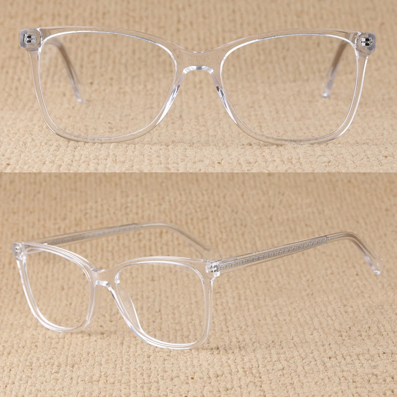 

Acetate Square Transparent Glasses Men Women Vintage Retro Clear Lens Eyeglasses Frame Optical Myopia Spectacle Frames Eyewear