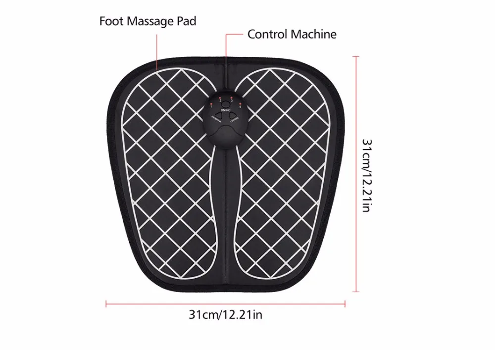 Горячий портативный ems массажер для ног низкочастотный массажер для ног для расслаблять мышцы для дома офиса путешествия