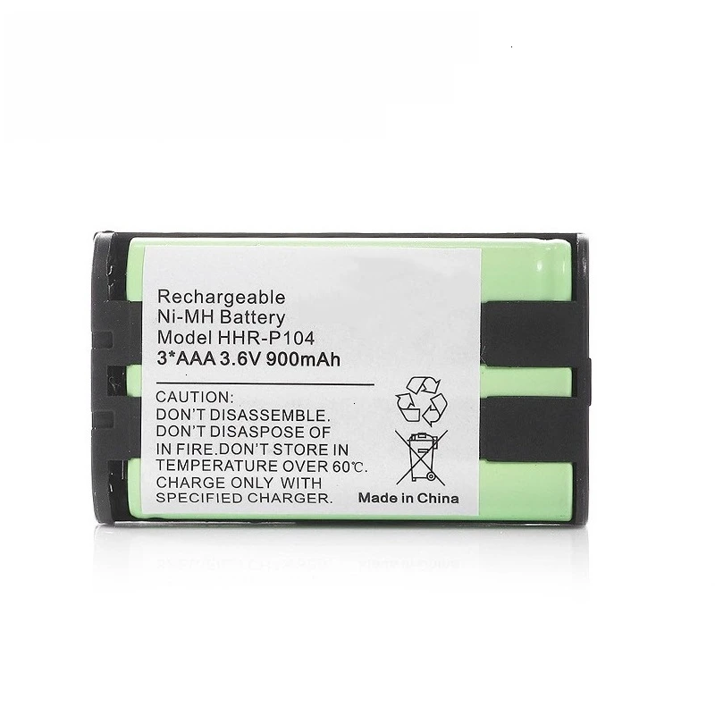 Красный 3,6 V 900mah NiMH аккумулятор для Panasonic HHR-P104 HHR-P104A/1B HHRP104 type 29 3* AAA Ni-MH 3,6 V аккумуляторная батарея - Цвет: Красный