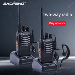 Baofeng 1 шт./2 шт. BF-888S рация радиостанция UHF 400-470 МГц 16CH 888s CB радио talki walki BF 888s портативный приемопередатчик