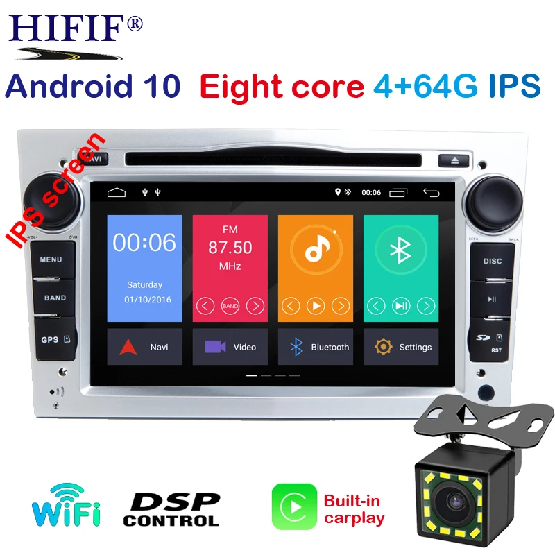 DSP Android 10 2 DIN радио GPS для Vauxhall Opel Astra H G J Vectra Antara Zafira Corsa мультимедийный IPS экран DVD
