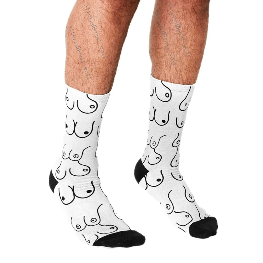 Calcetines divertidos para hombre, calcetín de compresión con estampado de  dibujos animados, Harajuku, Cheburashka, ruso, Hip Hop, naranja - AliExpress
