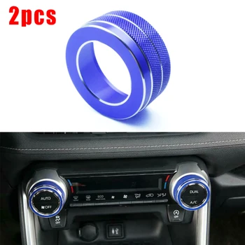 

For 2019 2020 Toyota RAV4 Button Decoration Trim Blue Trim Parts Mouldings 2 pcs Switch Control New