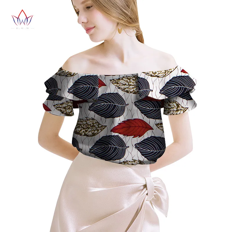 Африканская женская одежда Базен Riche Топ dashiki традиционный принт одежда Vestido Африка Анкара Стиль Топы модная блузка WY2048 - Цвет: 16
