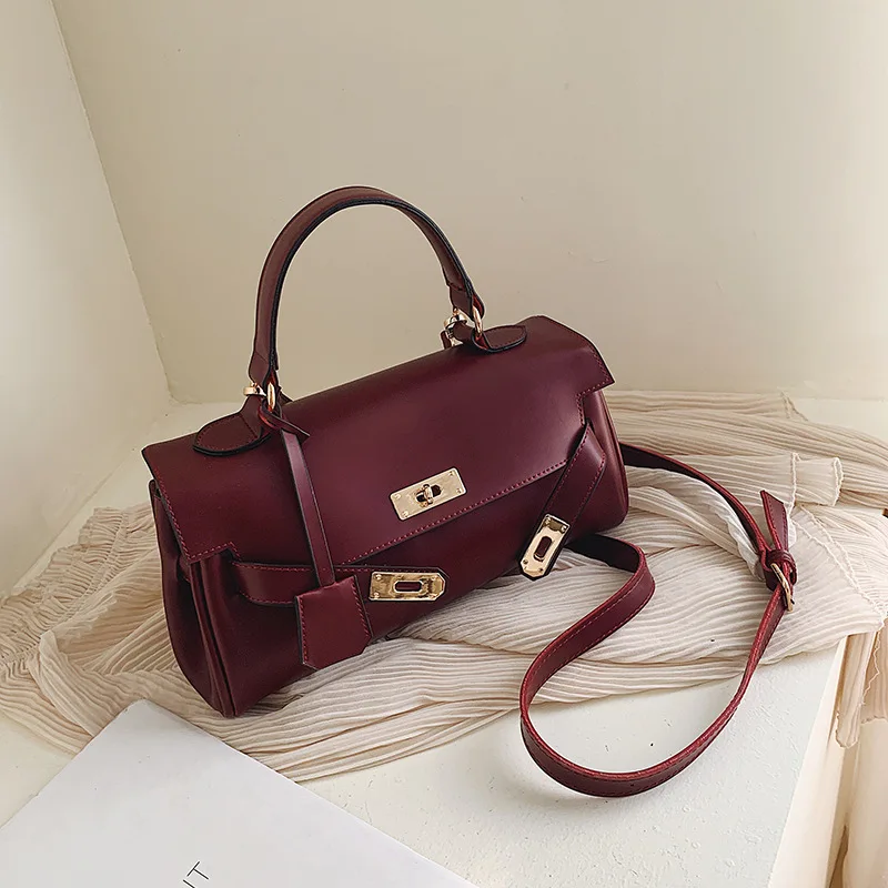 

Texture Handbag For Women 2019 New European and American Fashion Platinum Messenger Bags Simple Atmosphere Shoulder Bag