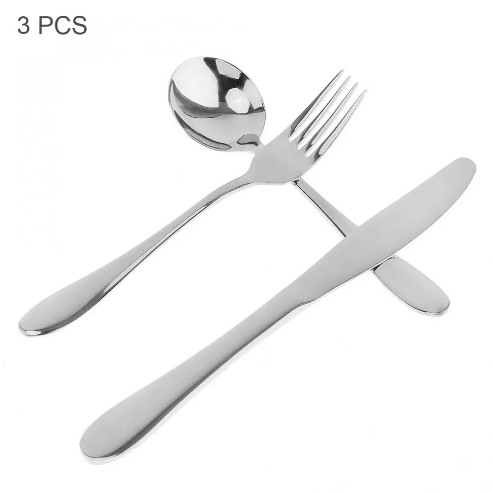 

SSGP 3pcs Stainless Steel Cutlery Set Tableware Western Dinnerware Set Classic Dinner Set for Forks TeaSpoons Wedding Dining