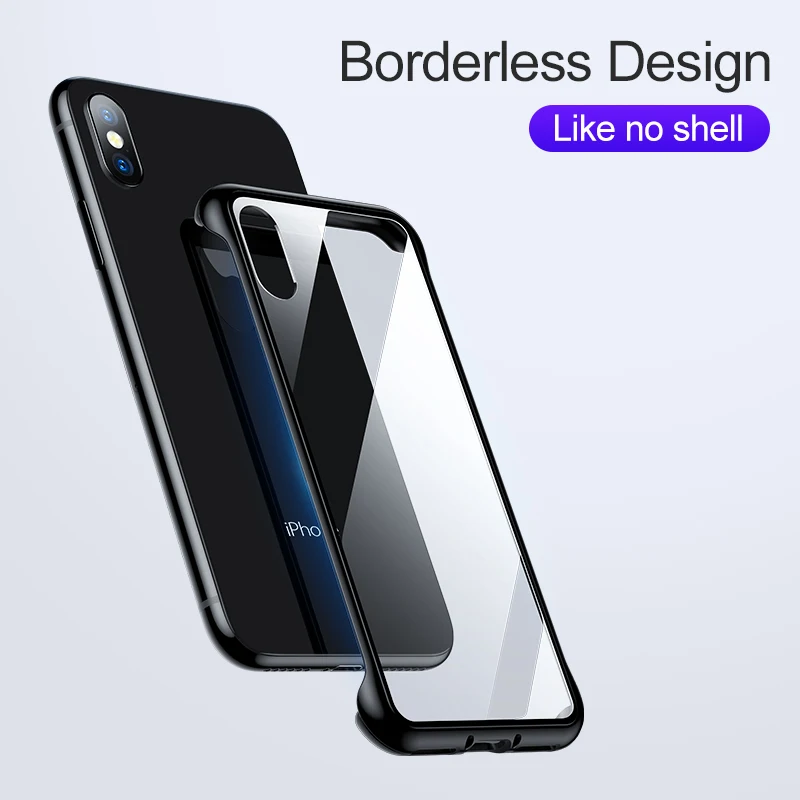 Joyroom Роскошный Металлический Магнитный чехол для телефона для iPhone XR XS Max чехол для iPhone X XS Max двусторонний чехол из закаленного стекла