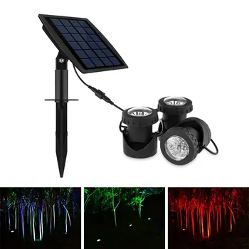 

18 LEDs Solar Underwater Lights Pond Light Landscape Spotlight IP68 Waterproof Submarine Projector Light for Pond Garden Lawn