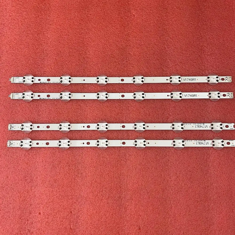 4 шт. светодиодный Подсветка полосы для LG 49UJ6525 49UJ6585 49UJ6565 49UJ651V 49UJ670V 49UJ701V V17 49 6916L 2862A