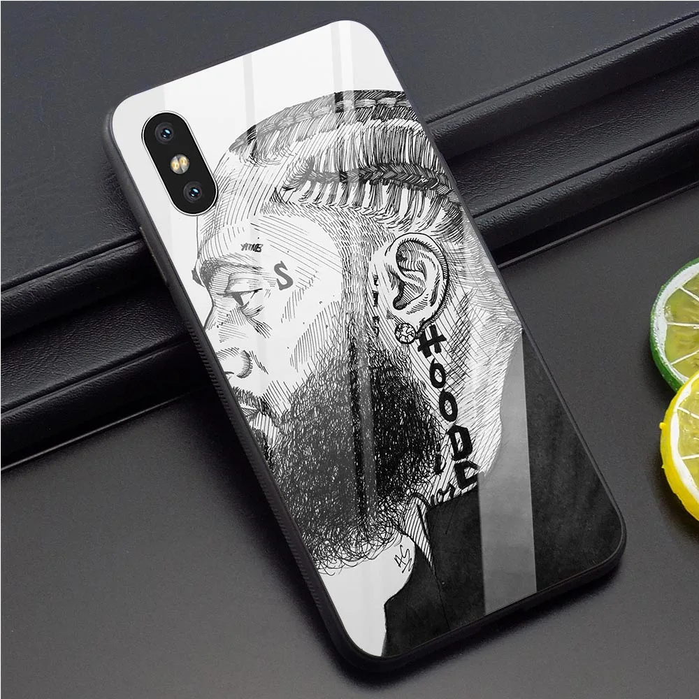 Закаленное стекло Nipsey Hussle Rap чехол для телефона для iPhone 6S крышка 11 Pro 5 5S SE 7 8 Plus Xs Max XR X