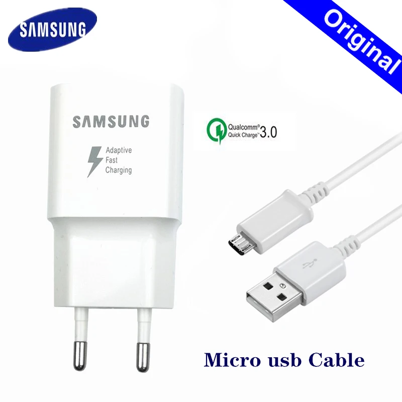 Оригинальное быстрое зарядное устройство Samsung QC 3 0 адаптер для зарядки Usb-кабель