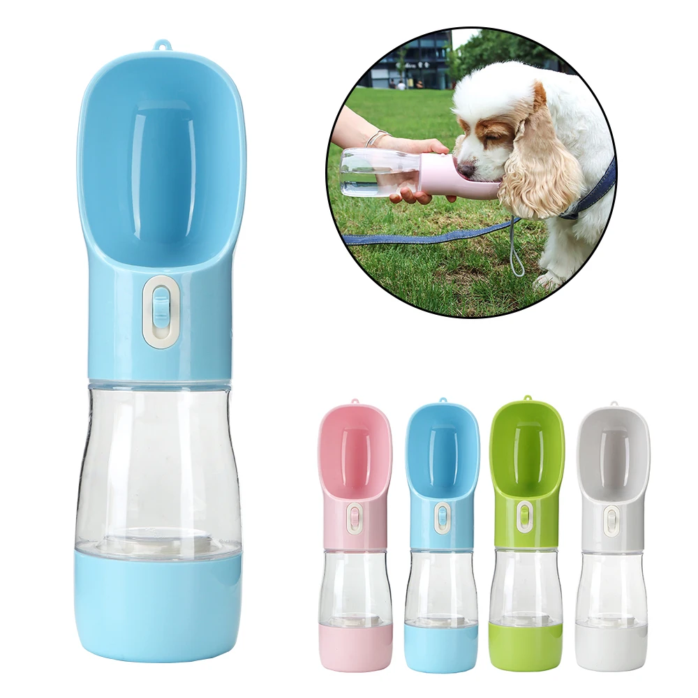 HOOMIN-2 en 1 botella de agua para mascotas, alimentador portátil para perros, dispensador de agua para alimentación de alimentos
