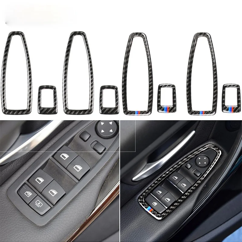 4 отделения из натурального углеродного меха BMW F30 F20 F21 F34 1 3 Серия GT Авто Fensterheber