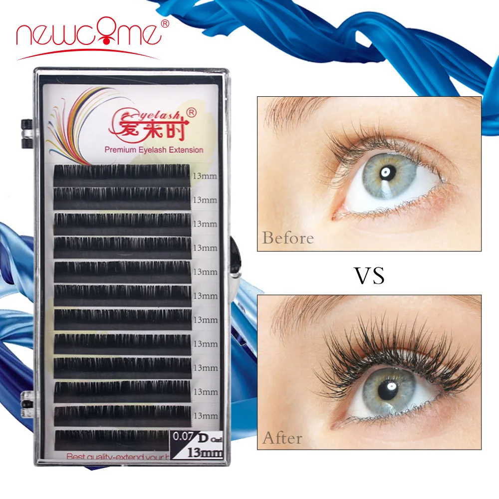 

High Quality Individual Eyelashes Extensions Natural Lashes Russian Silk Volume Lash Extension Faux Mink Maquiagem Cilios Lashes