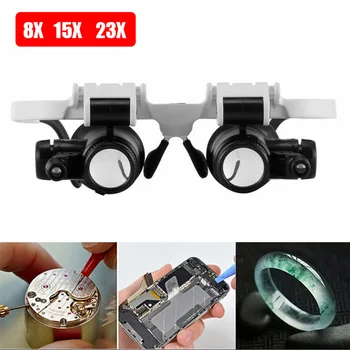 

Magnifying Magnifier Glasses Loupe Lens Painting Crafts Watch Repair LED Light