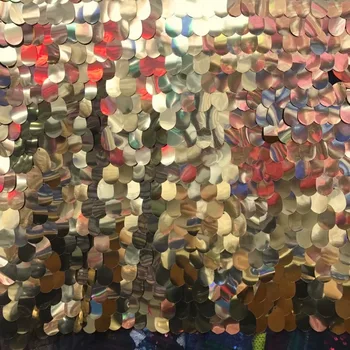 

New design 2019 African Gold Organza Fabrics Embroidered Organza Lace In Switzerland With Full Sequins Lace for Women Party