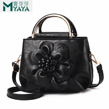 

MAIYAYA 2019 New Vintage Shouder Bag For Women Fashion Tote Bags Retro Crossbody Bag Ladies Flower Soild Handbags Bolsa Feminina