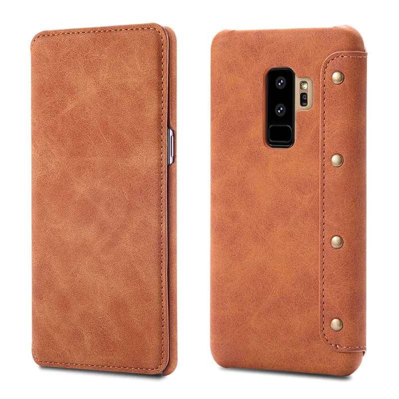 Роскошный кожаный чехол для samsung Galaxy S9 Plus чехол Ретро Флип-кошелек Coque для samsung Note 8 9 S10 Plus Чехол-держатель для карт